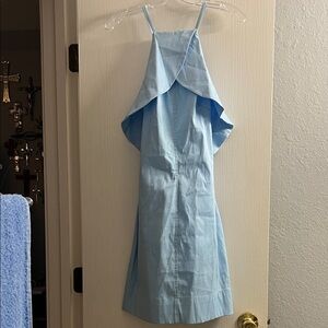 Chic Light Blue Backless Dress